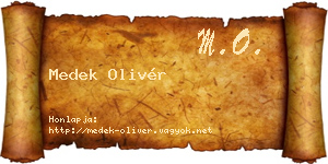 Medek Olivér névjegykártya