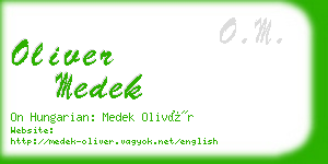 oliver medek business card